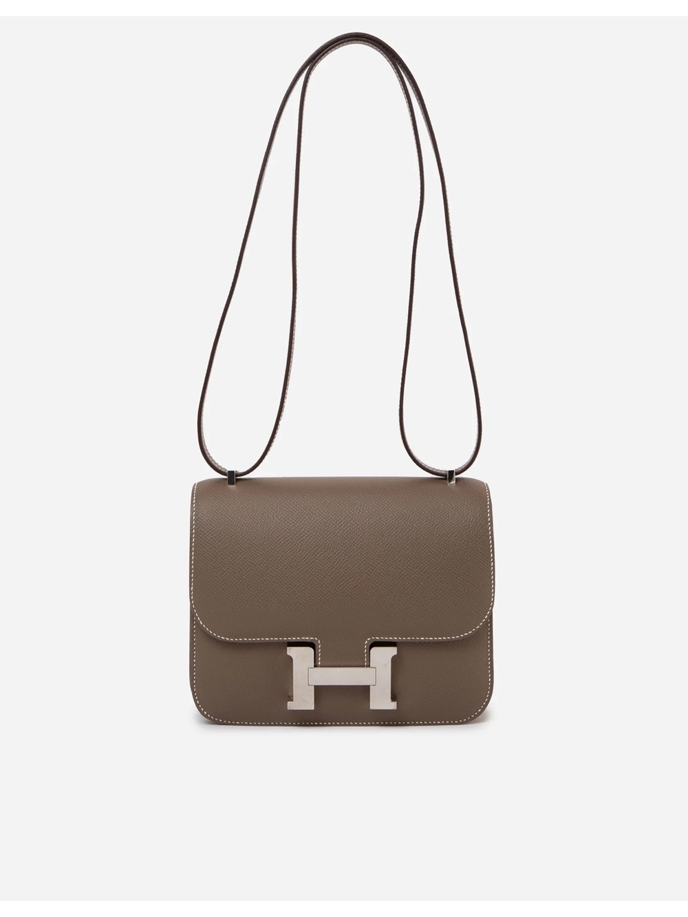 Hermès 2023 Etoupe Epsom Leather Constance 18 PHW